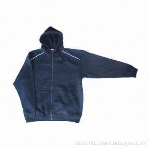 Zip Hoodies with XS-3XL Sizes, CVC60/40 Brushed Fleece 300g/m² Material